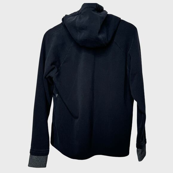 Under Armour Threadborne Hoodie I Medium I Black Fleece Loose Sweatshirt Sporty - Picture 6 of 6